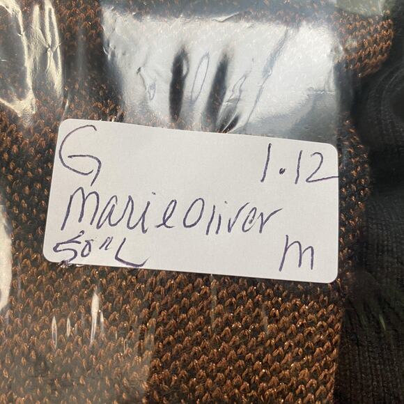 Marie Oliver Cardigan Sweater Women Medium Black Brown Animal Print Pockets Long - Picture 10 of 10